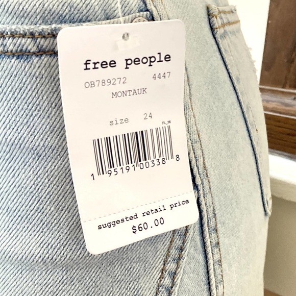NWT Free People Distressed Button Fly Denim Skirt OB789272 - JJ0367 - Picture 5 of 11
